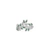 Women LC COLLECTION JEWELLERY Fine Jewellery | Neo Romantic Mistletoe Leaf Diamond Tsavorite 18K White Gold Ring