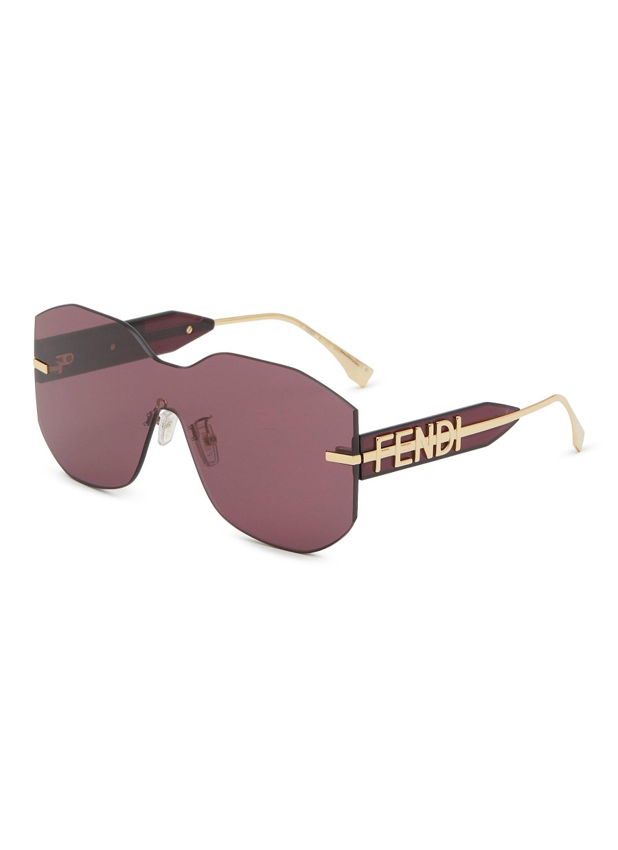 Women FENDI Eyewear | Fendigraphy Frameless Geometric Metal Sunglasses