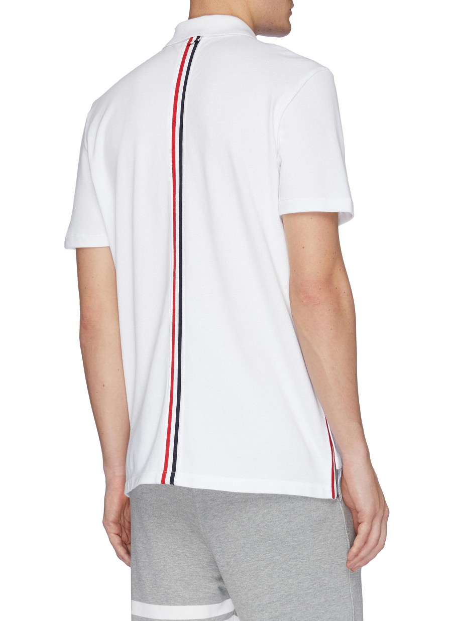 Men THOM BROWNE Polos | Stripe Back Polo Shirt