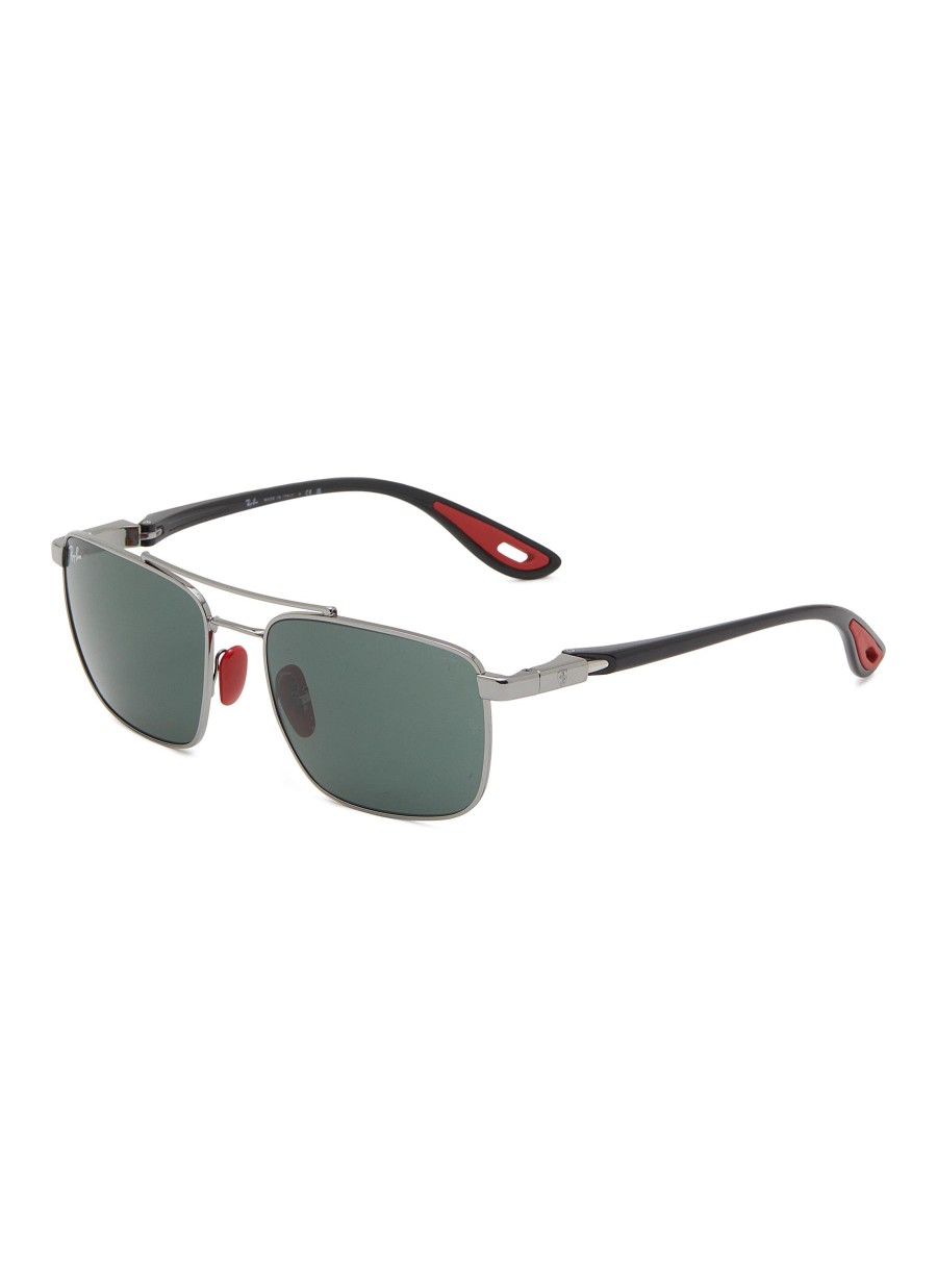 Men RAY BAN Eyewear | Metal Aviator Square Sunglasses