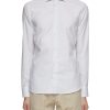 Men CANALI Shirts | Spread Collar Check Cotton Shirt