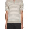 Men ISAIA Polos | Contrast Stripe Knit Polo