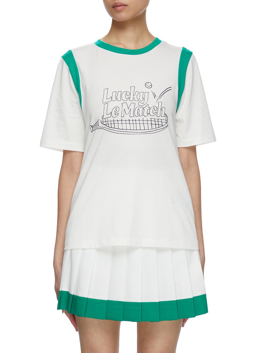 Women LUCKY MARCHE Tops | Le Match Combinded Color T-Shirt