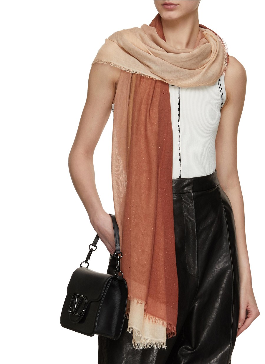 Women FALIERO SARTI Scarves & Wraps | Frayed Amantina Gradient-Effect Wool Blend Scarf