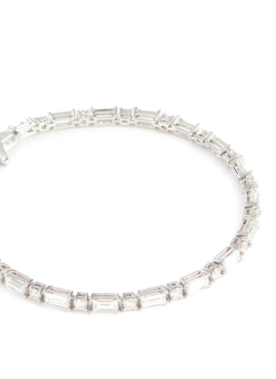 Women LC COLLECTION JEWELLERY Fine Jewellery | 18K White Mixed Cut Diamond Tennis Bracelet