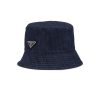 Men PRADA Hats & Gloves | Denim Bucket Hat