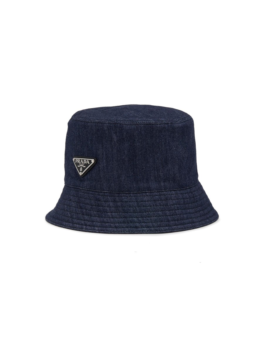 Men PRADA Hats & Gloves | Denim Bucket Hat