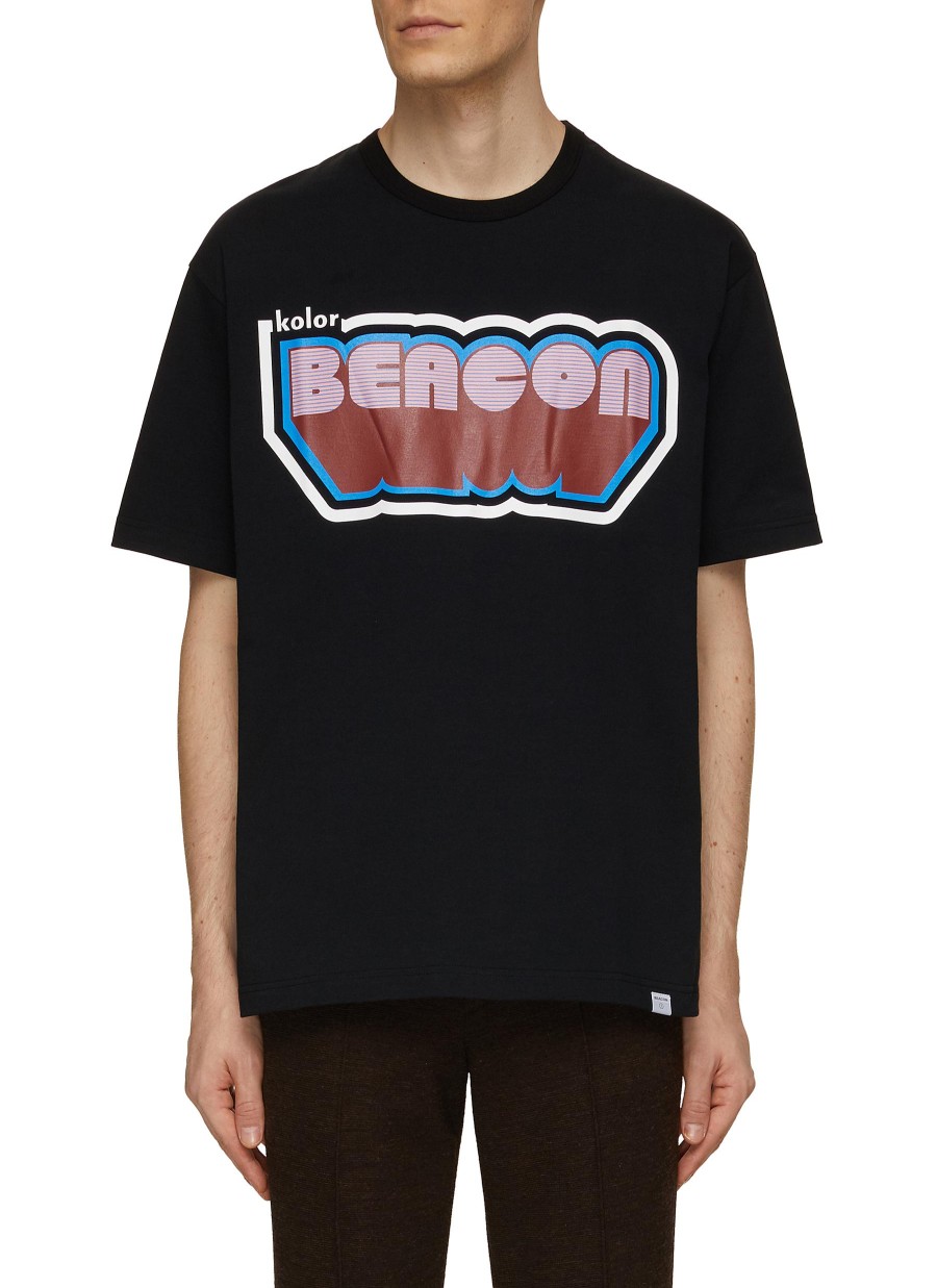 Men KOLOR BEACON T-Shirts | Retro Logo Print T-Shirt