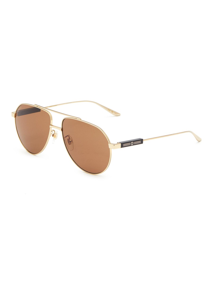 Men GUCCI Eyewear | Metal Aviator Sunglasses