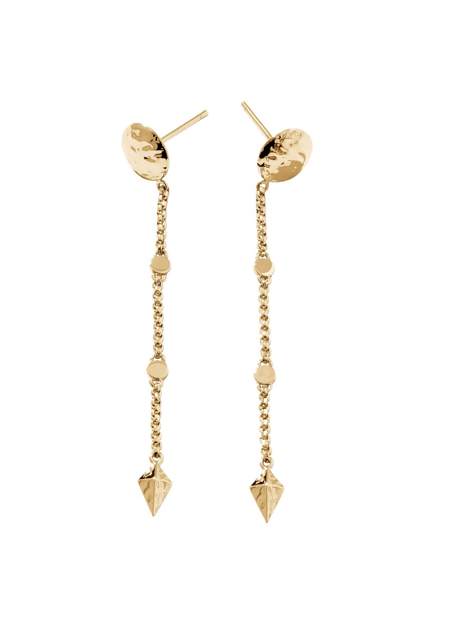 Women JOHN HARDY Fine Jewellery | Classic Chain Reticulated 18K Gold Drop Earrings