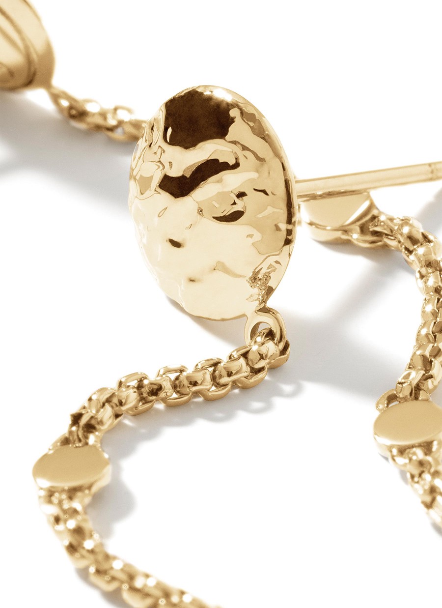 Women JOHN HARDY Fine Jewellery | Classic Chain Reticulated 18K Gold Drop Earrings