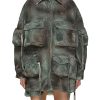 Women THE ATTICO Jackets | Oversized Camouflage Cargo Pocket Jacket