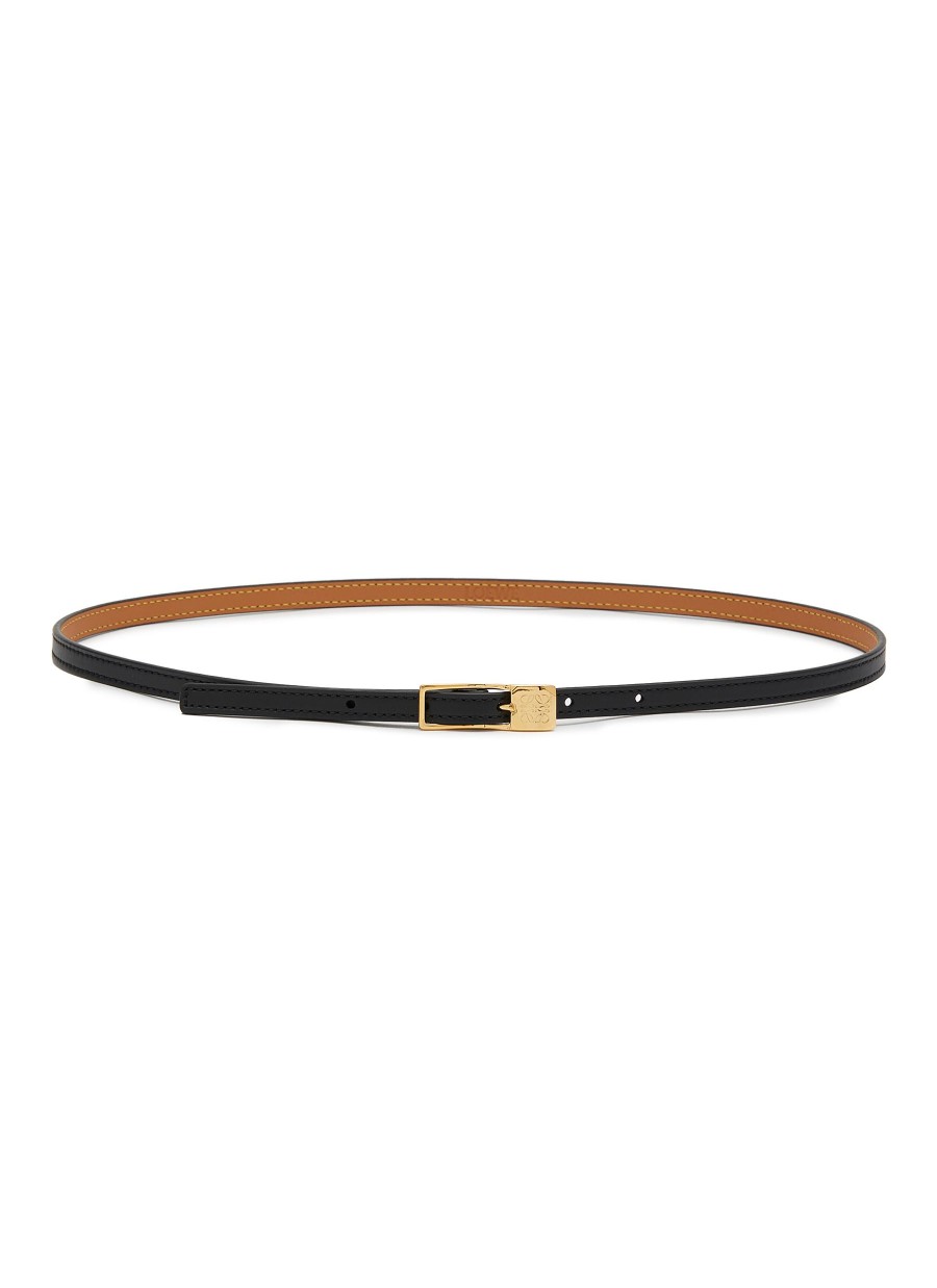 Women LOEWE Belts | Amazona Padlock Smooth Leather Thin Belt