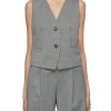 Women HELMUT LANG Jackets | Herringbone Tuxedo Vest