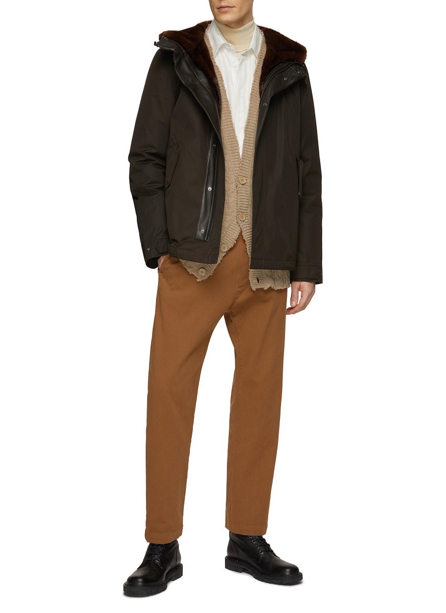 Men YVES SALOMON Jackets | Down Padded Parka Jacket With Removable Lining