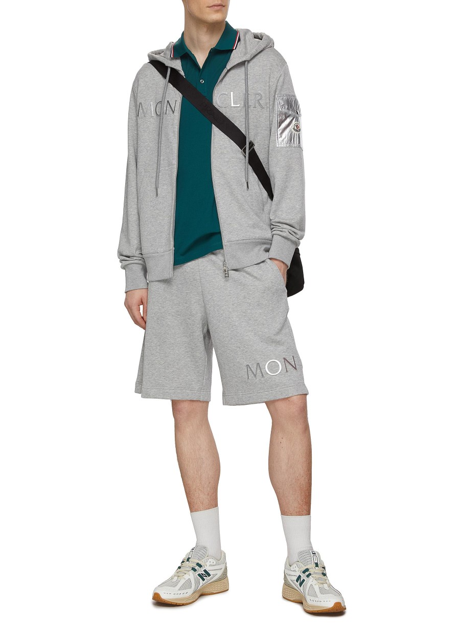 Men MONCLER Pullovers & Hoodies | Laminated Logo Cardigan