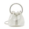 Women JIMMY CHOO Clutch Bags | Bon Bon Crystal Handle Satin Bucket Bag