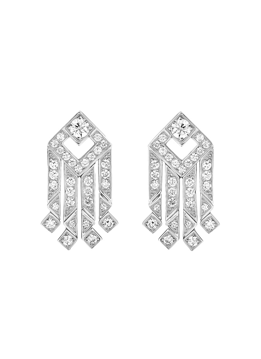 Women KORLOFF Fine Jewellery | Eclat 18K White Gold Diamond Earrings