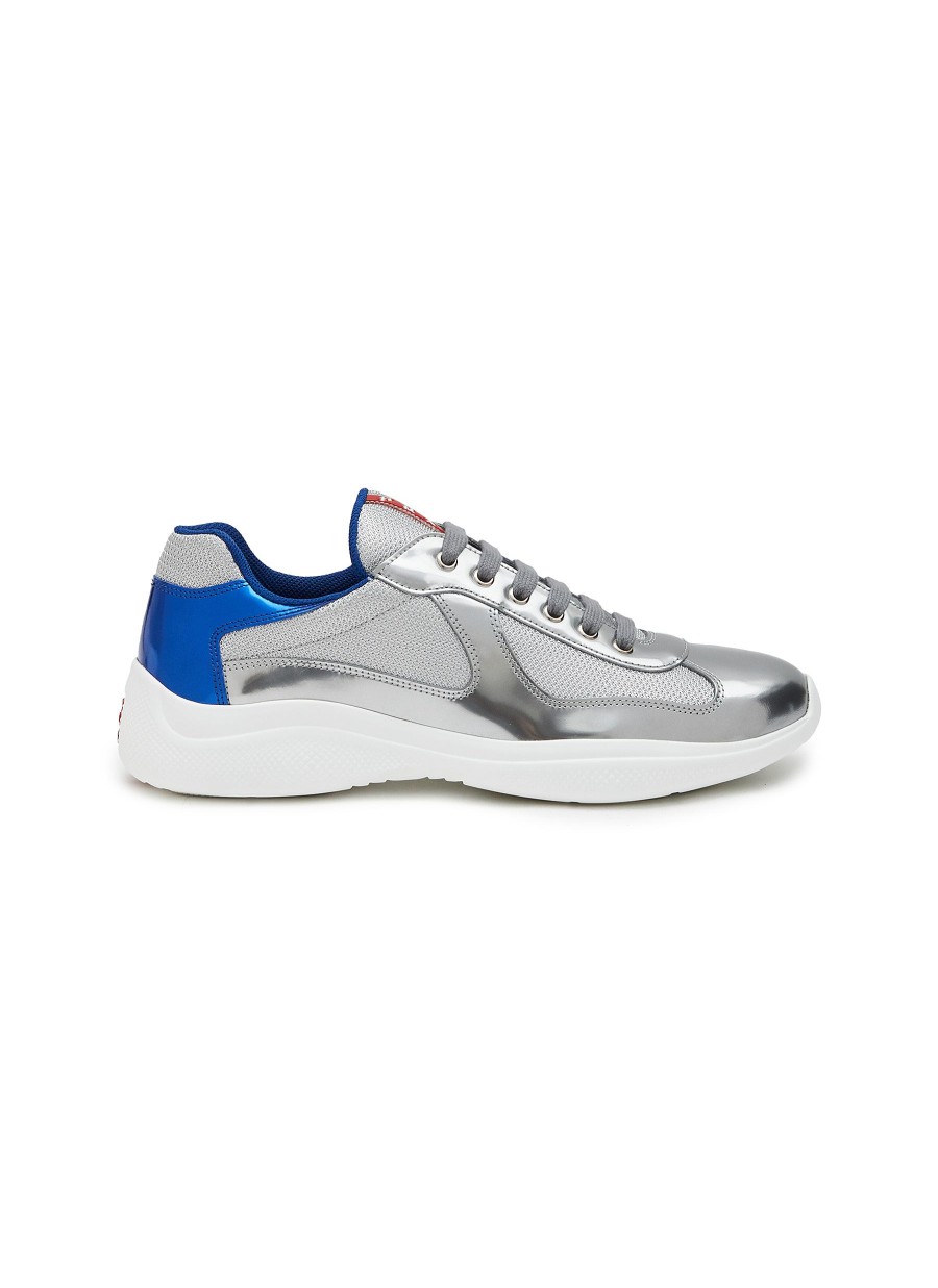 Men PRADA Sneakers | America'S Cup Patent Leather Sneakers