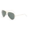 Women RAY BAN Eyewear | Aviator Large Metal Frame Metal Temple Green Polarized Lens Sunglasses