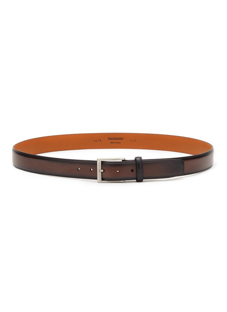 Men MAGNANNI Belts | Rugo Grained Leather Belt