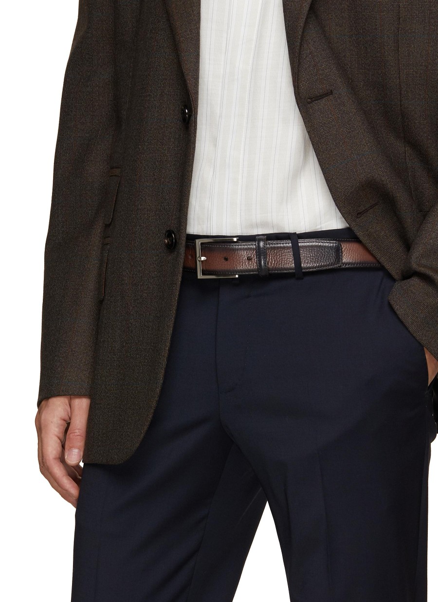 Men MAGNANNI Belts | Rugo Grained Leather Belt