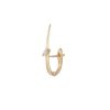 Women MÉTIER BY TOMFOOLERY Fashion Jewellery | Large Skinny Point 9K Yellow Gold Diamond Huggie Earring