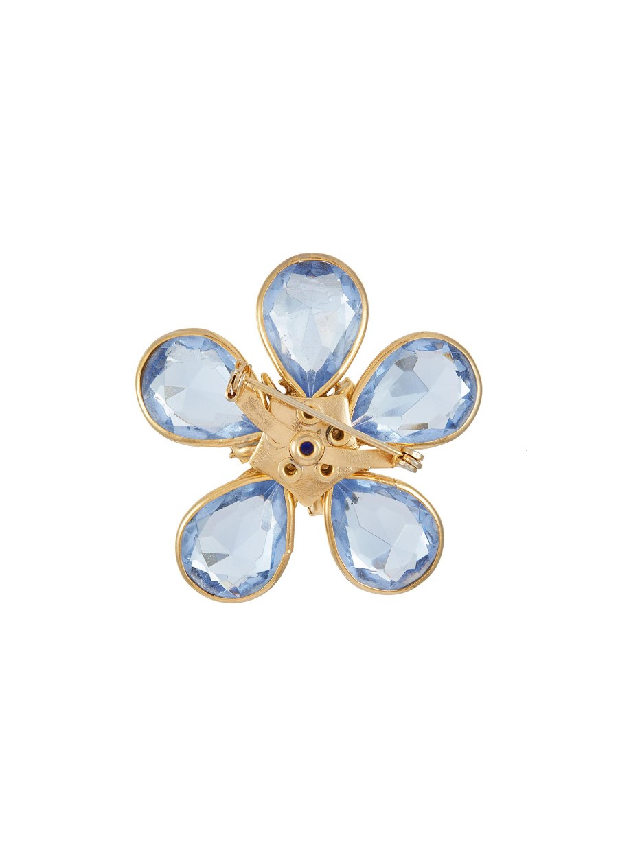 Women LANE CRAWFORD VINTAGE ACCESSORIES Vintage Accessories | Gold Tone Glass Diamante Flower Brooch