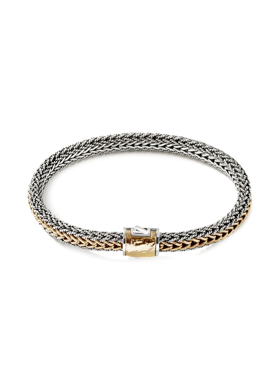 Women JOHN HARDY Fine Jewellery | Classic Chain 18K Gold & Silver Reversible Chain Bracelet — Size Ul