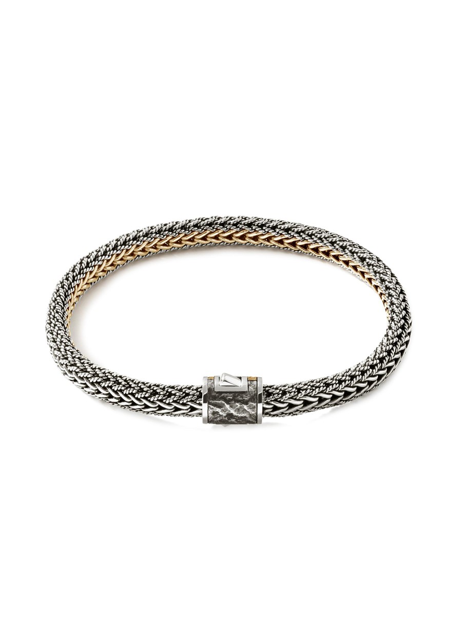 Women JOHN HARDY Fine Jewellery | Classic Chain 18K Gold & Silver Reversible Chain Bracelet — Size Ul